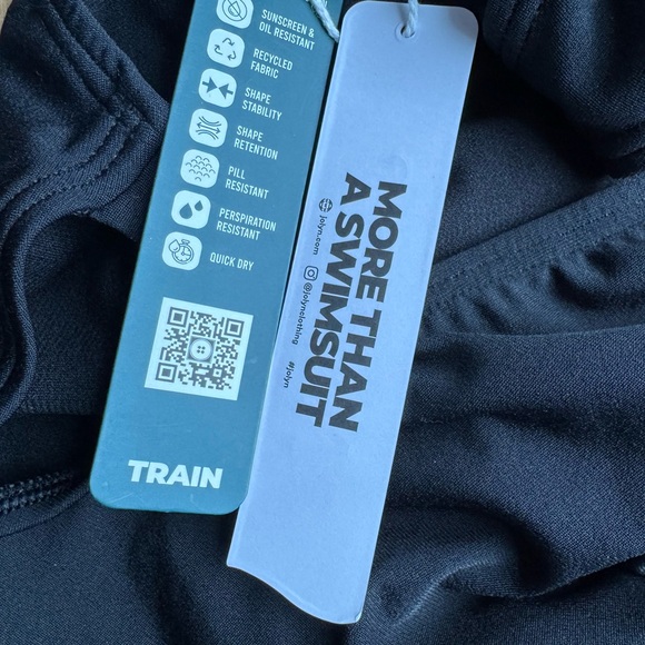 JOLYN Nancy One-Piece Swimsuit Black Size 42 NWT Cross Back Performance Swim - Picture 4 of 7